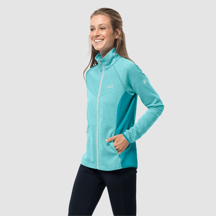 Chamarra Polar Jack Wolfskin Active Tongari Mujer Verde Menta Mexico-2479365